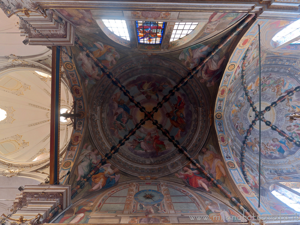 Milan (Italy) - Ceiling of the first span of the presbytery of the Basilica of San Marco